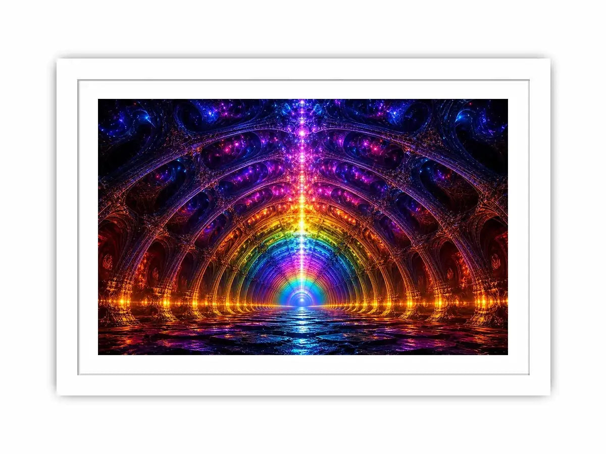   rainbow tunnel canvas print modern spaces