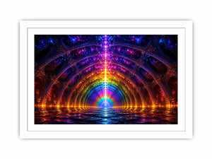   rainbow tunnel canvas print modern spaces