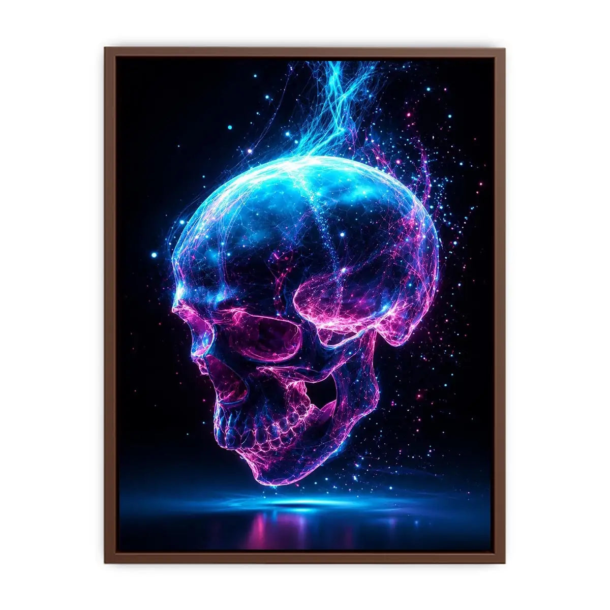   cyber skull wall art gaming room