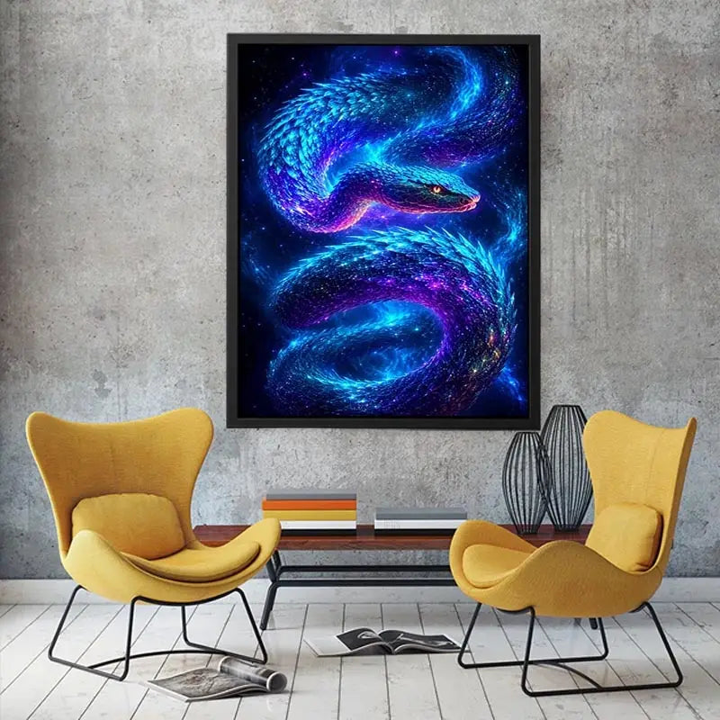   galaxy serpent modern canvas art