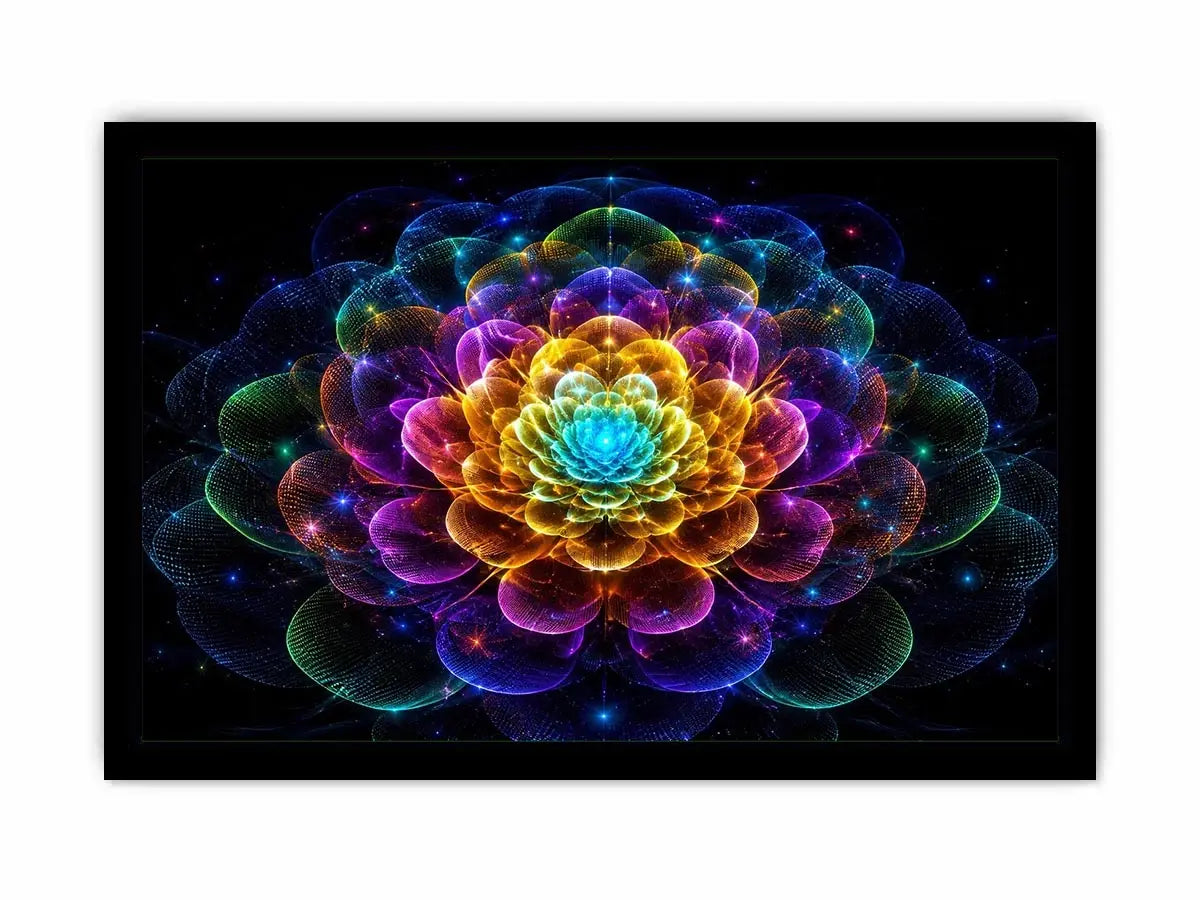   sacred geometric flower modern canvas art