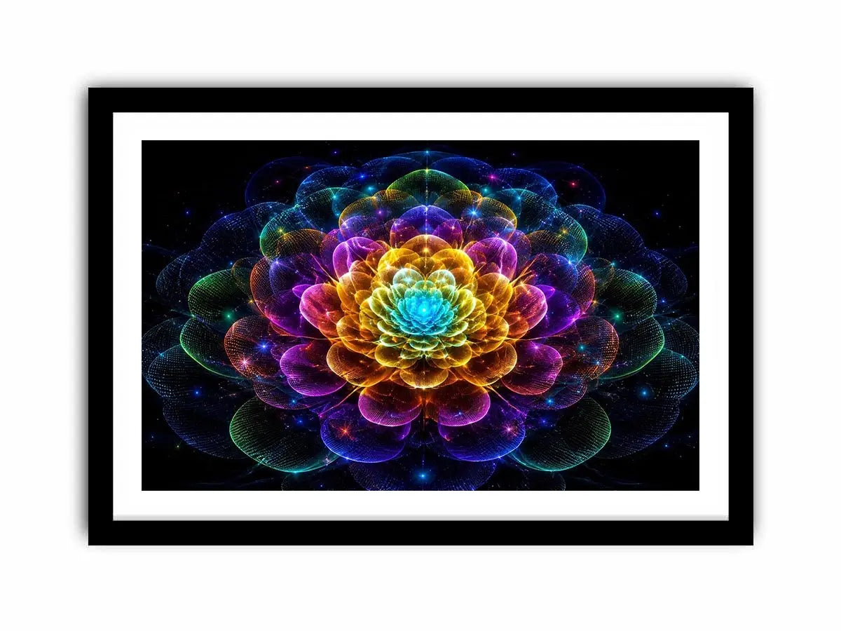   sacred geometric flower modern canvas art