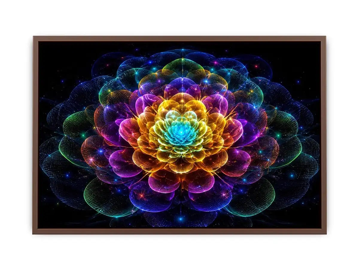   sacred geometric flower modern canvas art