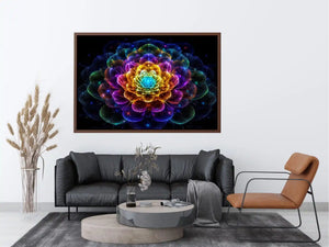   sacred geometric flower modern canvas art