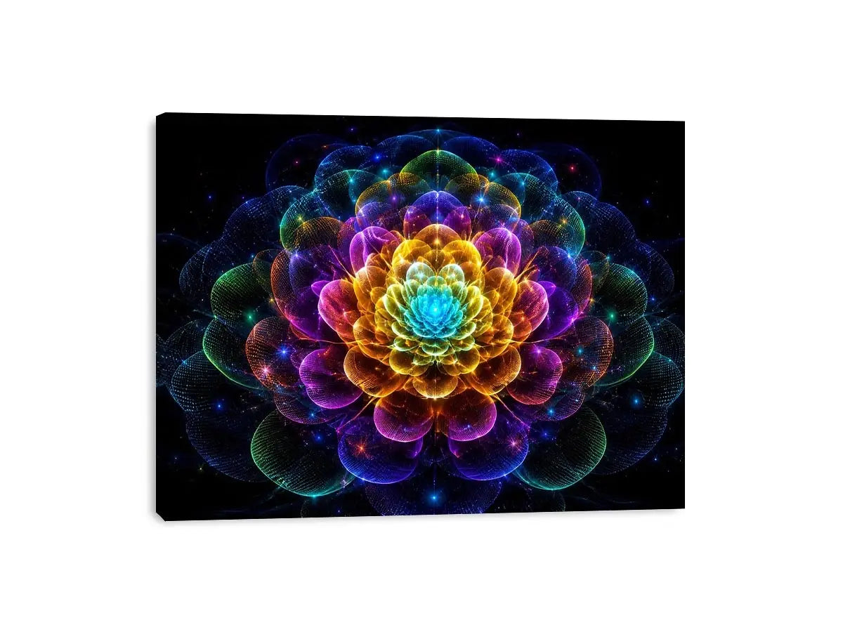   sacred geometric flower modern canvas art