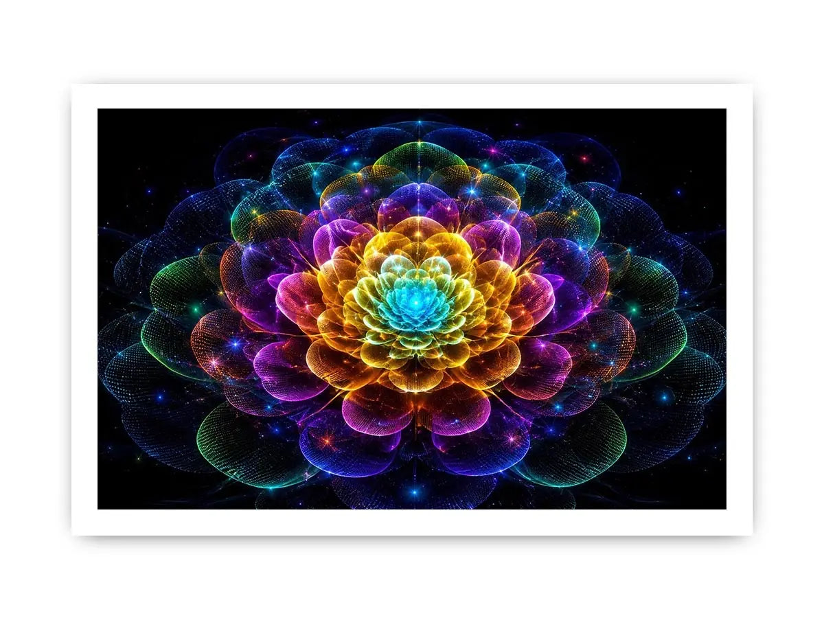   sacred geometric flower modern canvas art