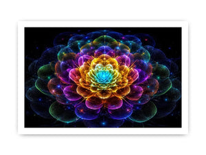   sacred geometric flower modern canvas art