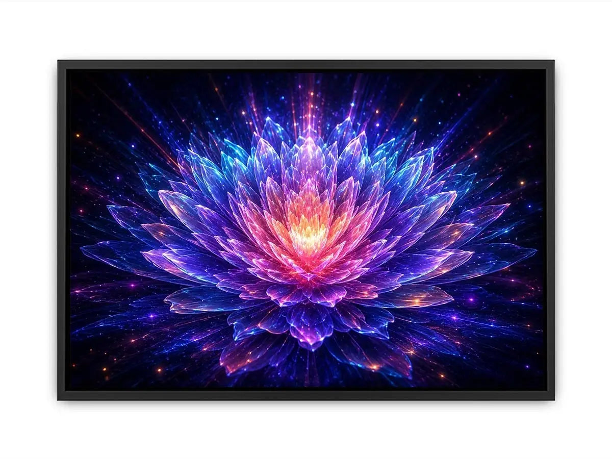   crystal lotus bloom modern canvas art
