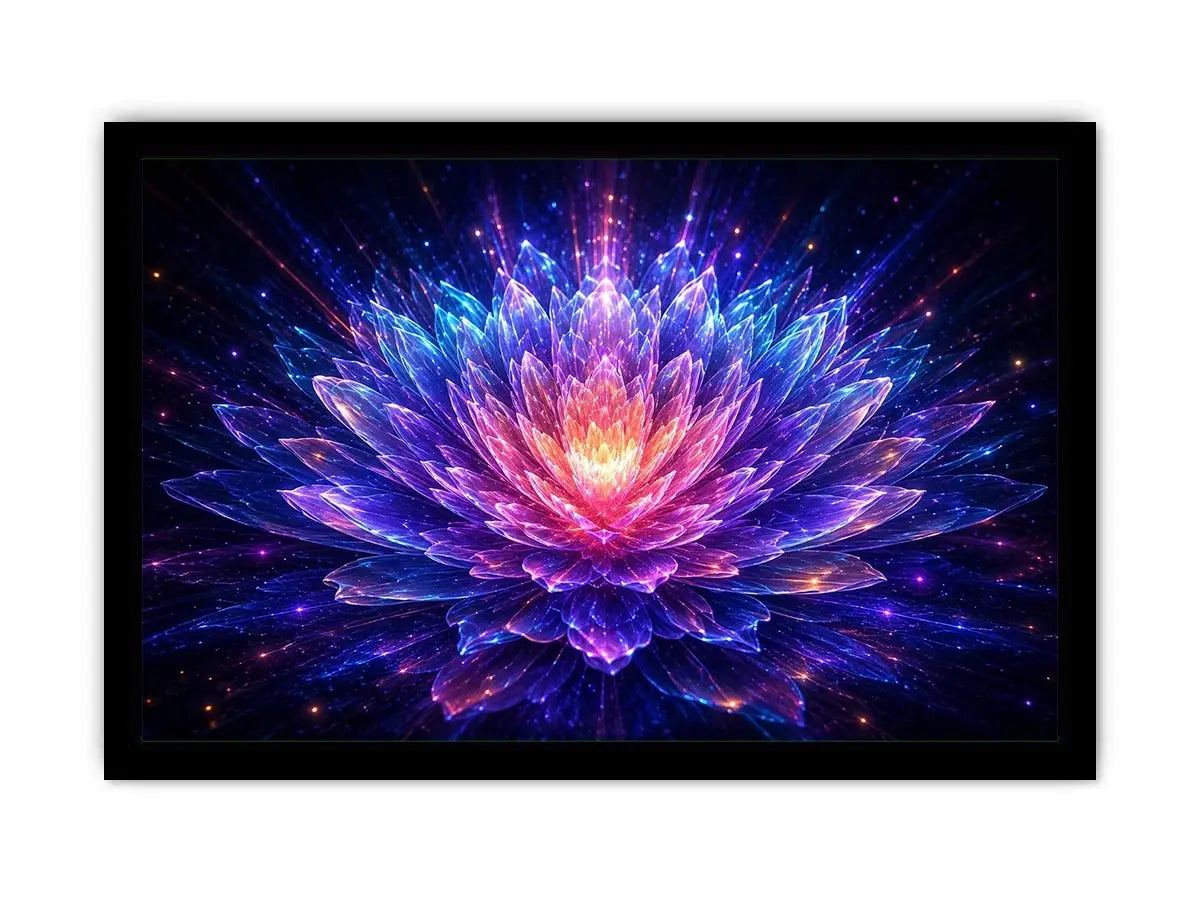   crystal lotus bloom modern canvas art