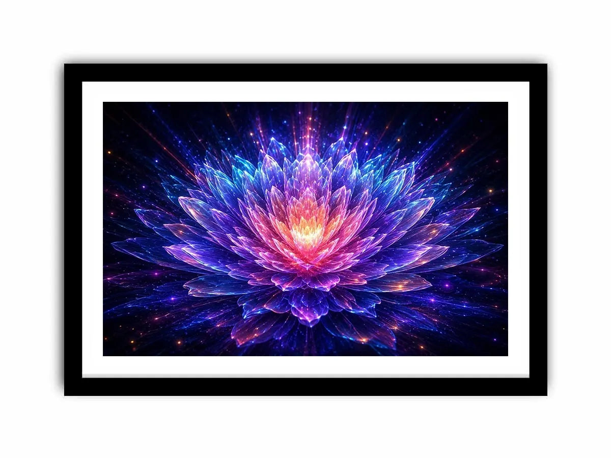   crystal lotus bloom modern canvas art