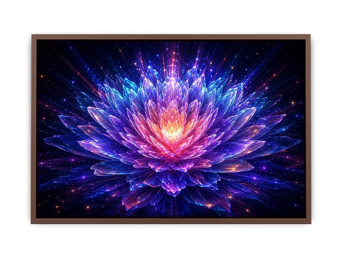   crystal lotus bloom modern canvas art
