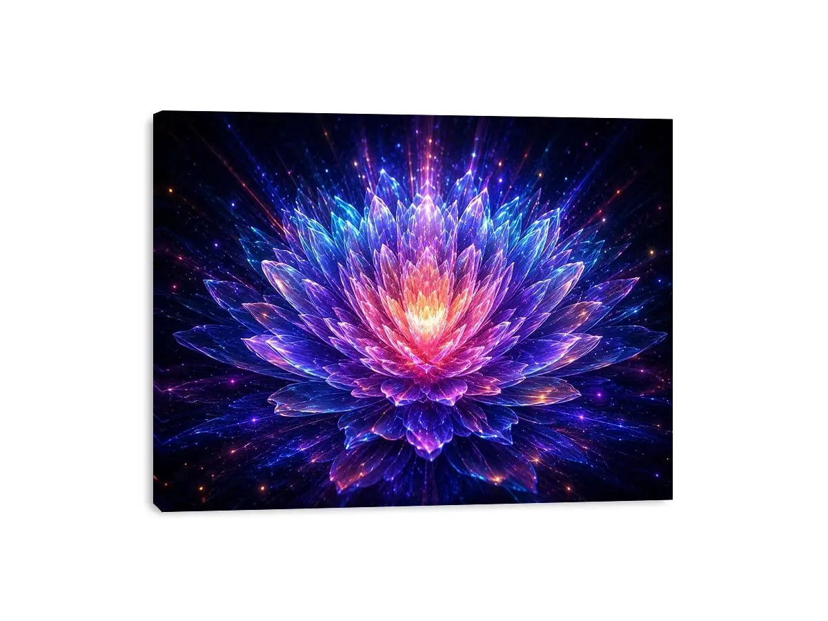   crystal lotus bloom modern canvas art