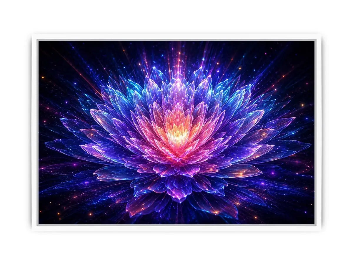   crystal lotus bloom modern canvas art