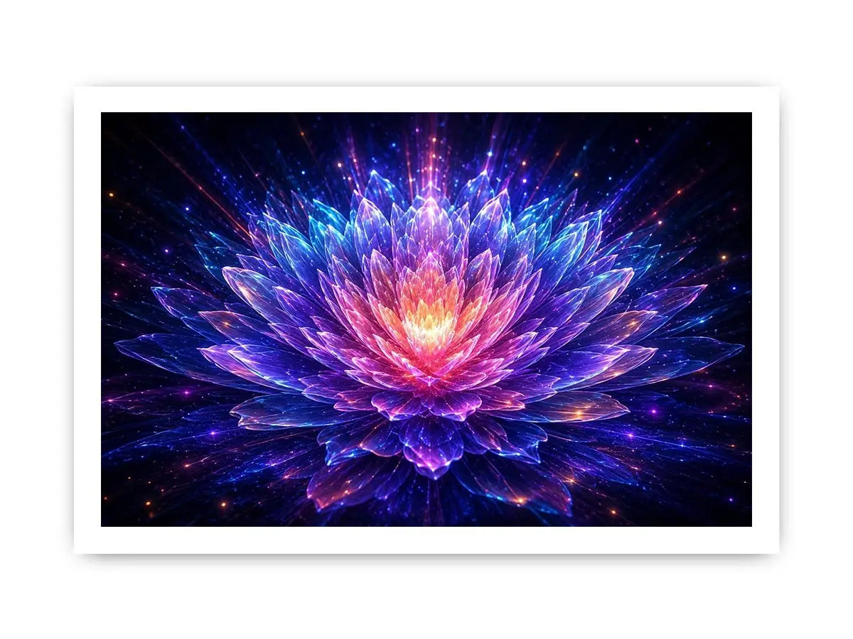   crystal lotus bloom modern canvas art