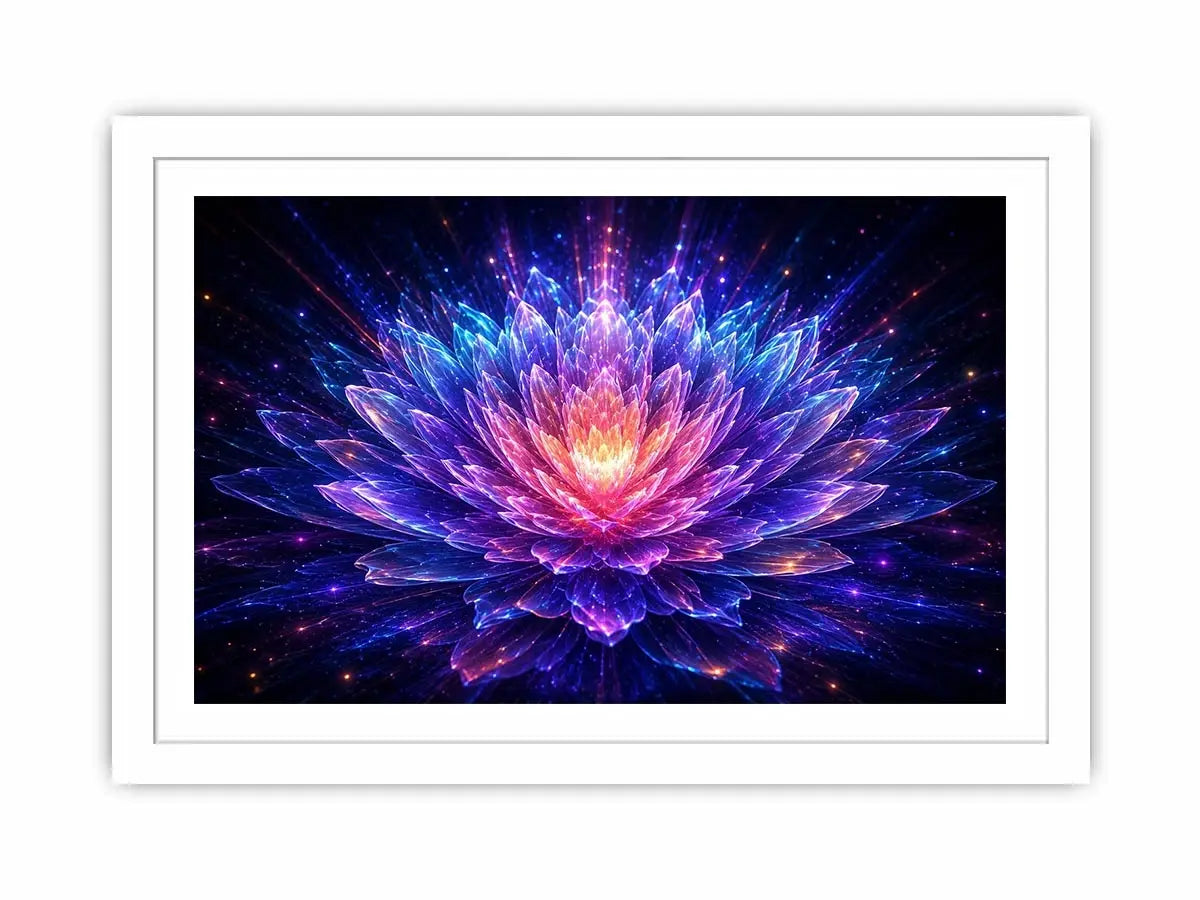   crystal lotus bloom modern canvas art