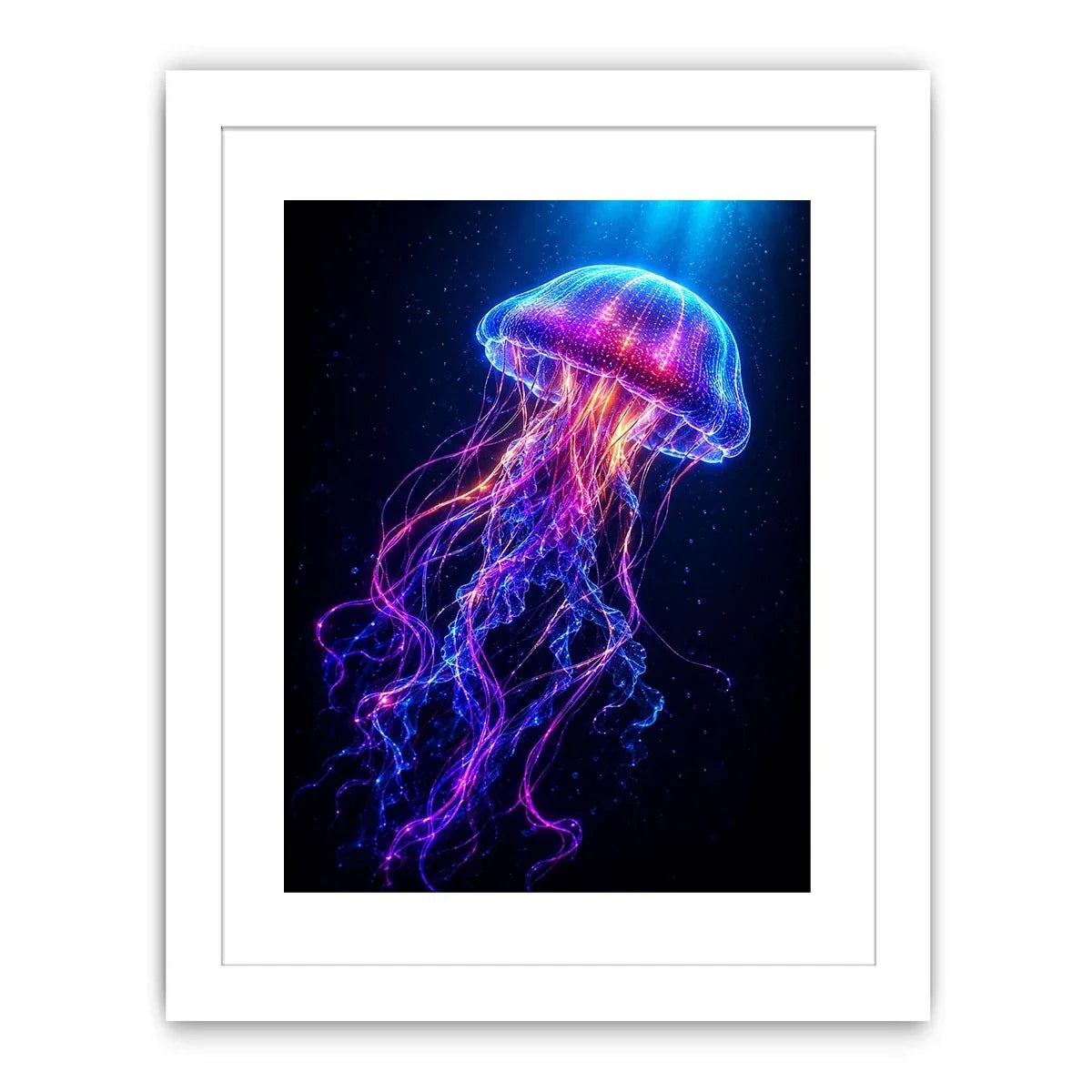   bioluminescent jellyfish modern canvas art