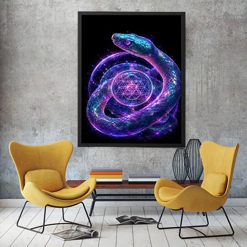   mystical snake canvas modern interior