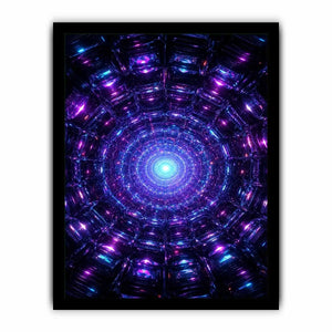   futuristic neon canvas modern space