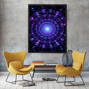   futuristic neon canvas modern space