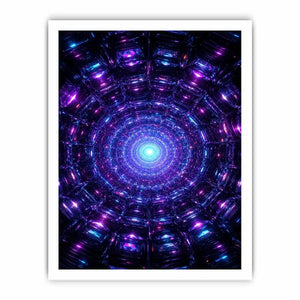   futuristic neon canvas modern space