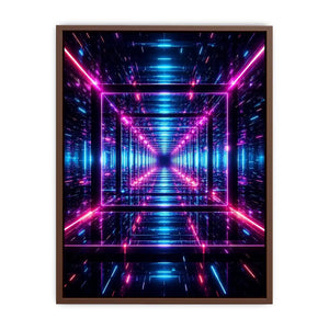   futuristic neon geometric canvas gaming room
