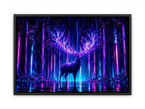   futuristic deer canvas modern living room
