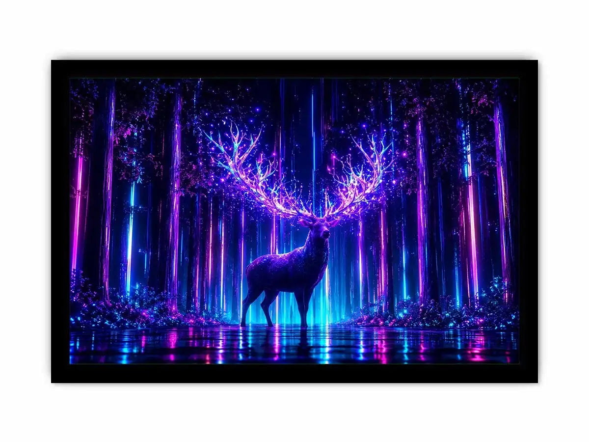   futuristic deer canvas modern living room
