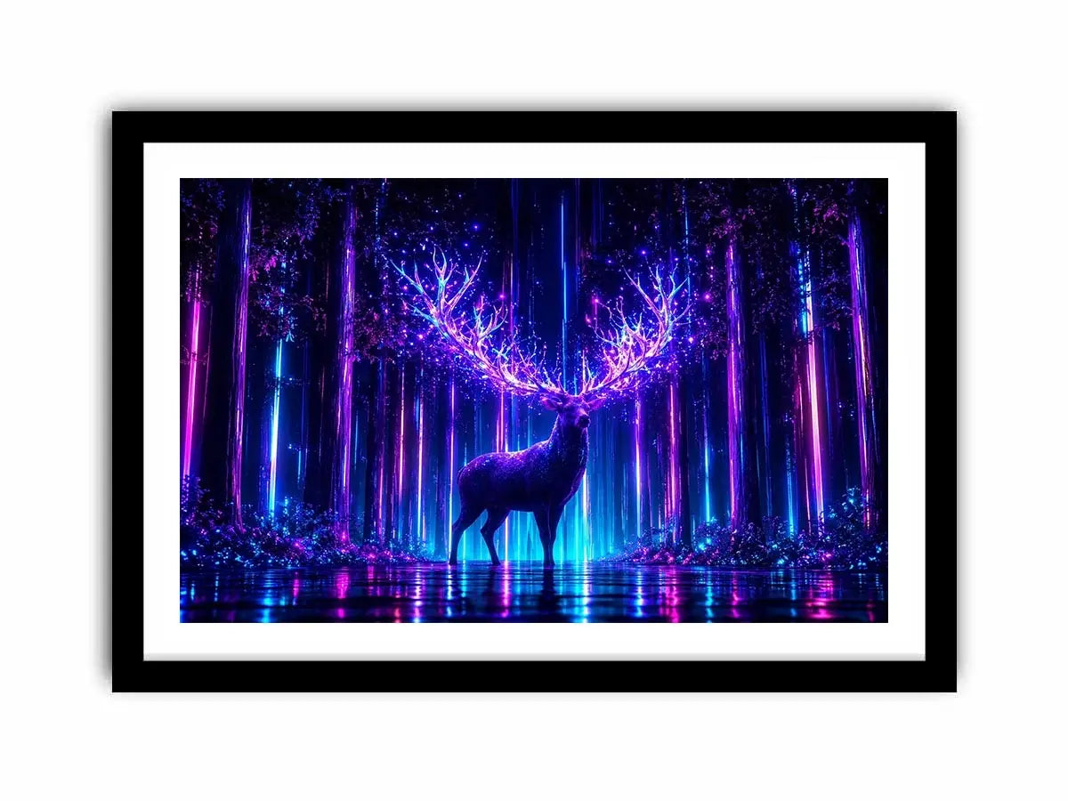   futuristic deer canvas modern living room