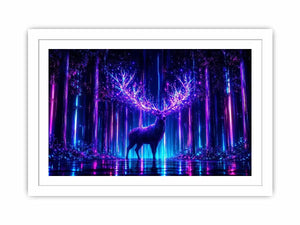   futuristic deer canvas modern living room