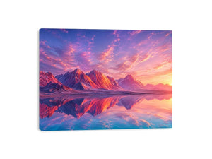   pastel mountain canvas minimalist living room