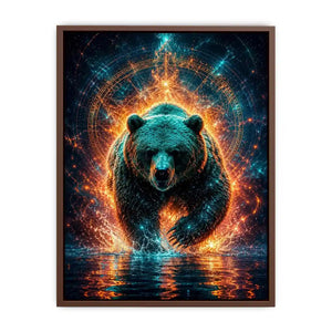   surreal bear canvas print modern office decor