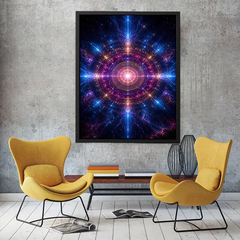   cosmic mandala canvas art modern meditation room