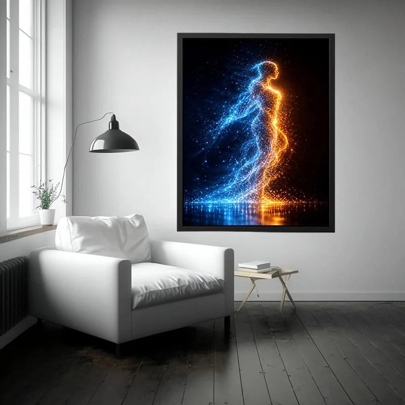   abstract figurative canvas art modern bedroom decor