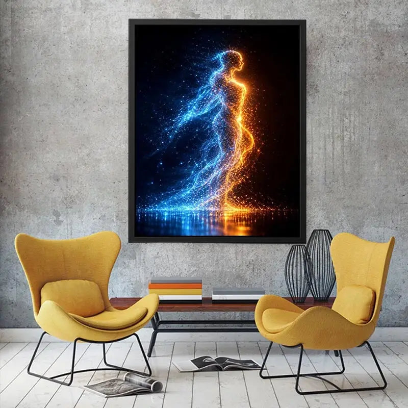   abstract figurative canvas art modern bedroom decor