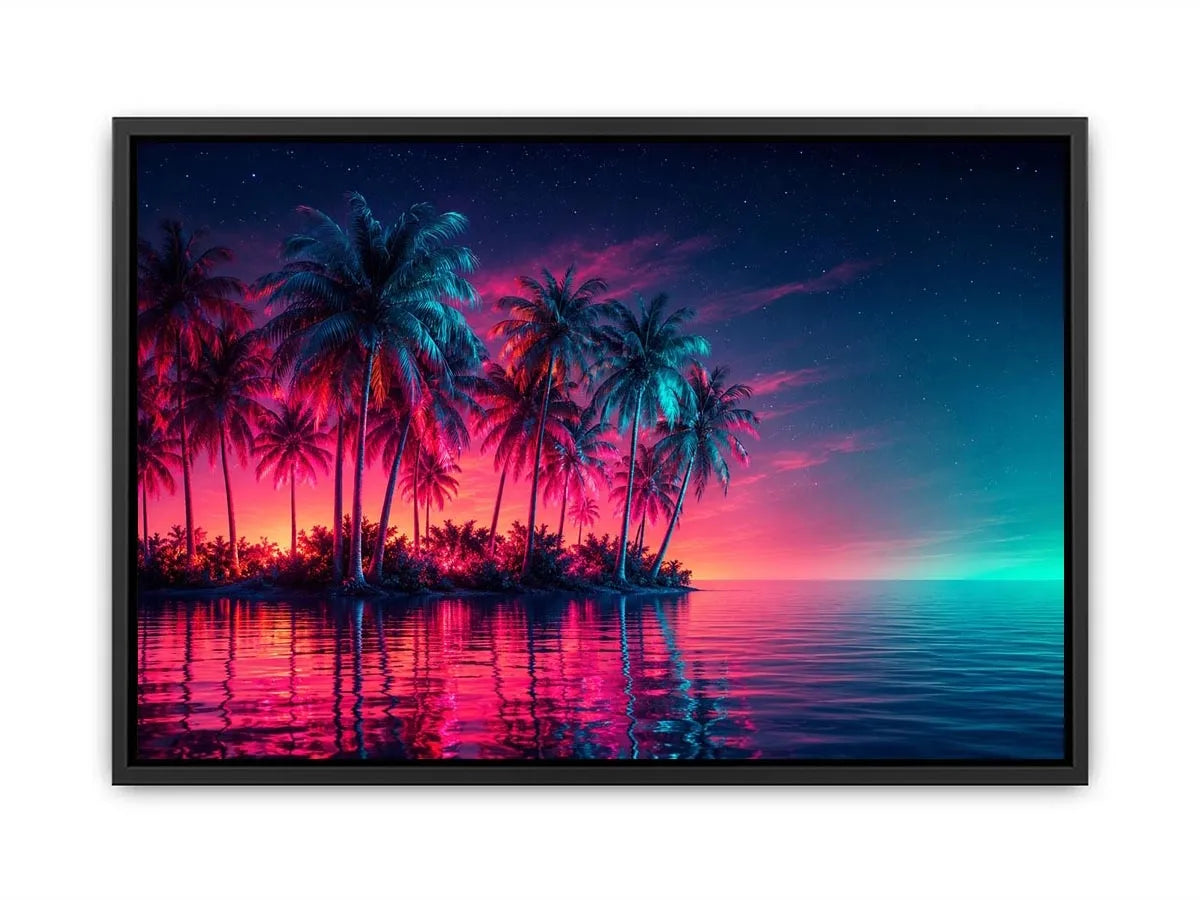   palm tree canvas art coastal interiors