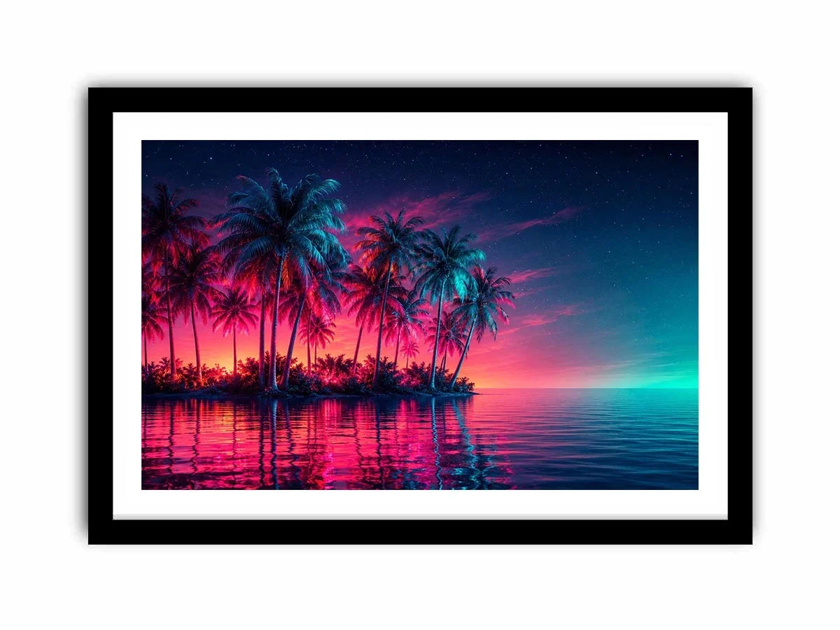   palm tree canvas art coastal interiors