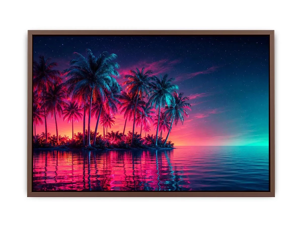   palm tree canvas art coastal interiors