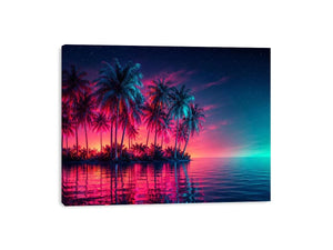   palm tree canvas art coastal interiors
