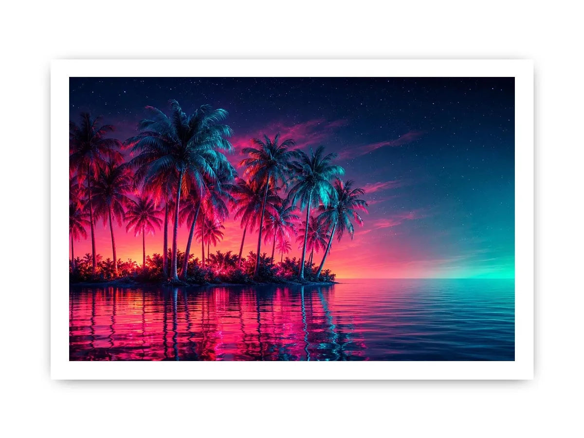   palm tree canvas art coastal interiors