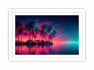   palm tree canvas art coastal interiors