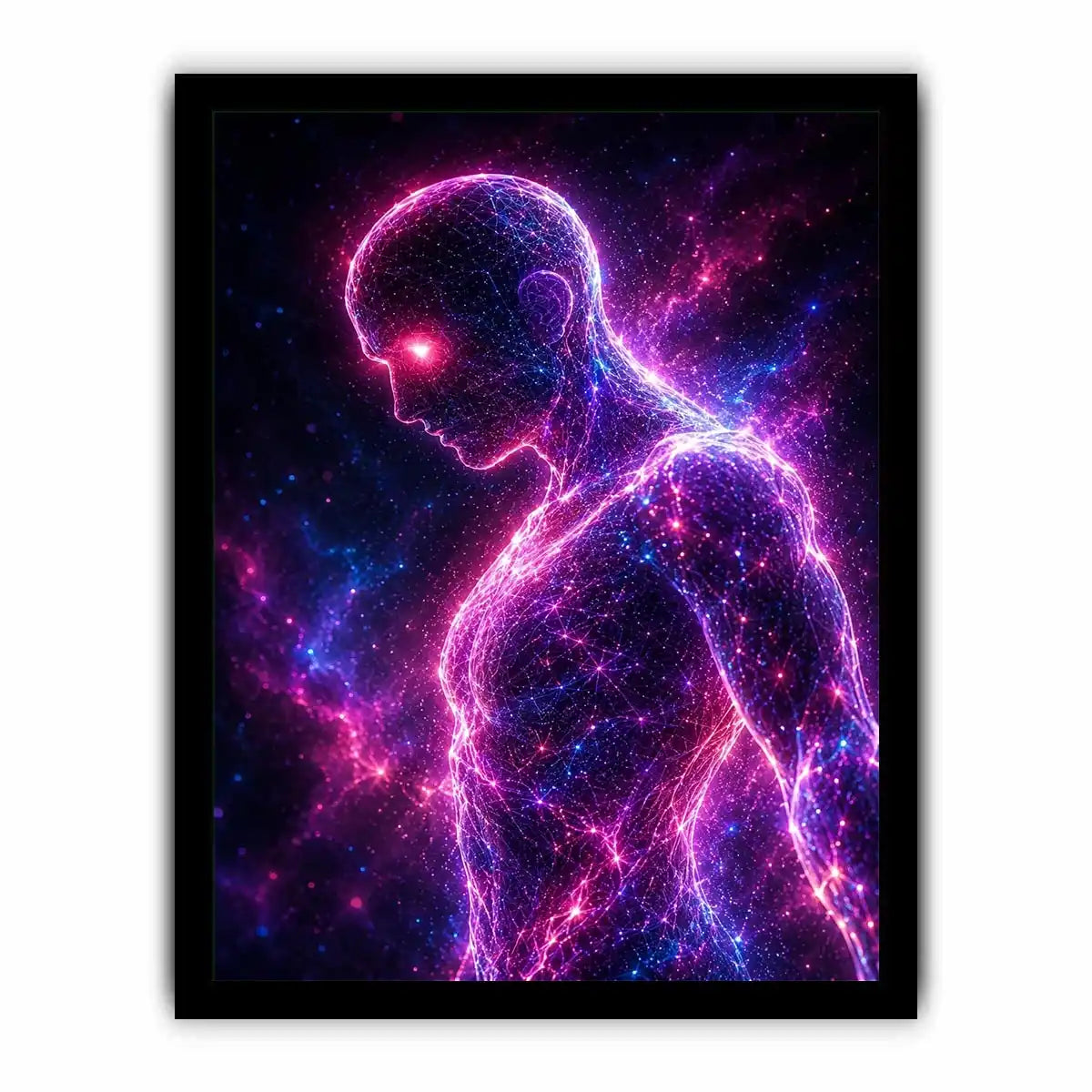   futuristic human canvas art modern office walls