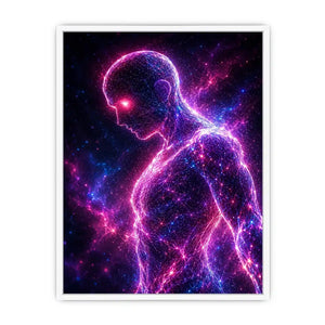  futuristic human canvas art modern office walls