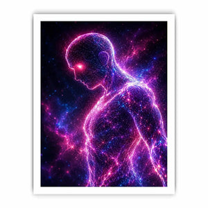   futuristic human canvas art modern office walls