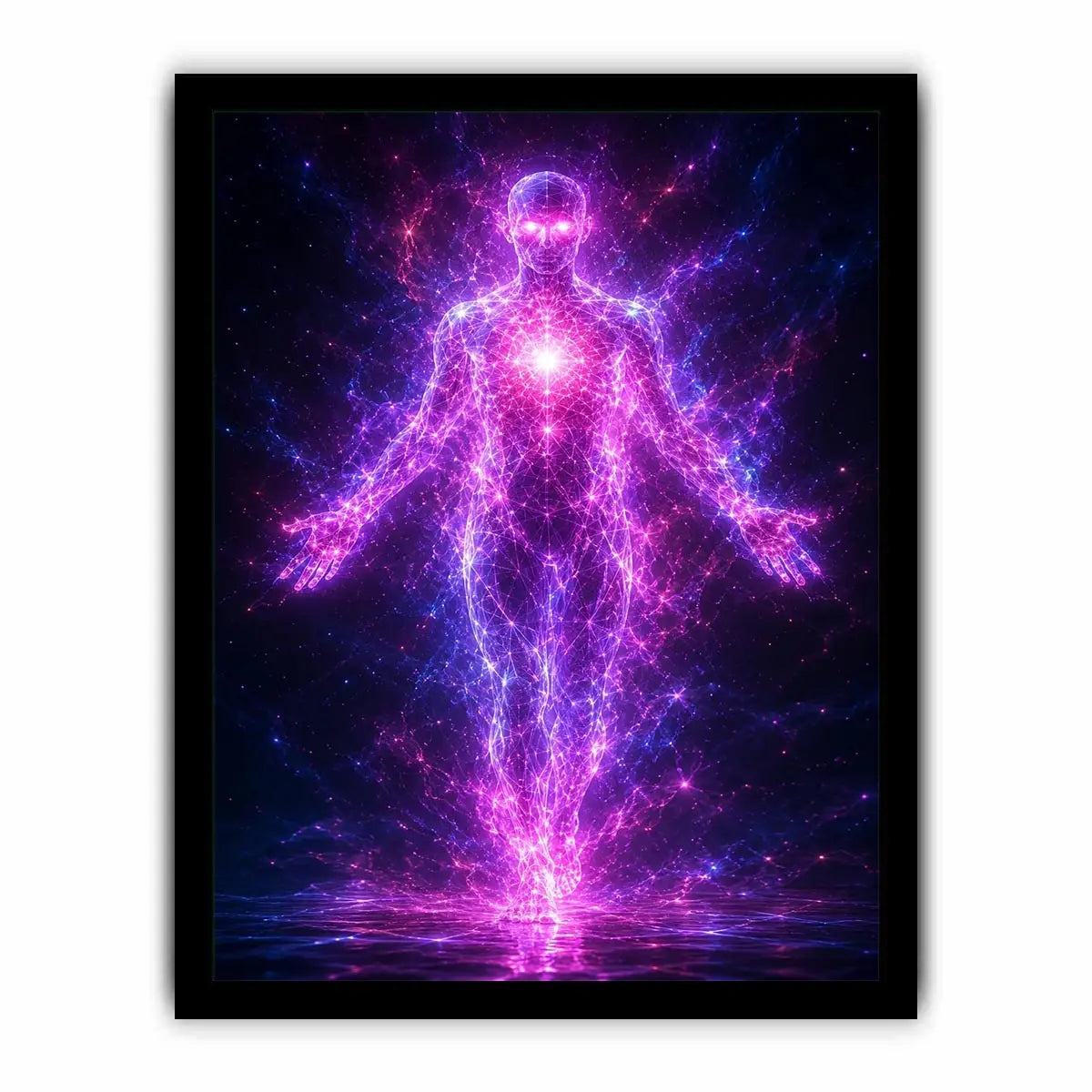   futuristic energy figure canvas art modern decor