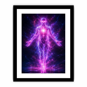   futuristic energy figure canvas art modern decor