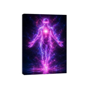  futuristic energy figure canvas art modern decor