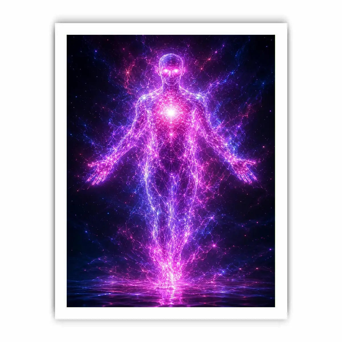   futuristic energy figure canvas art modern decor