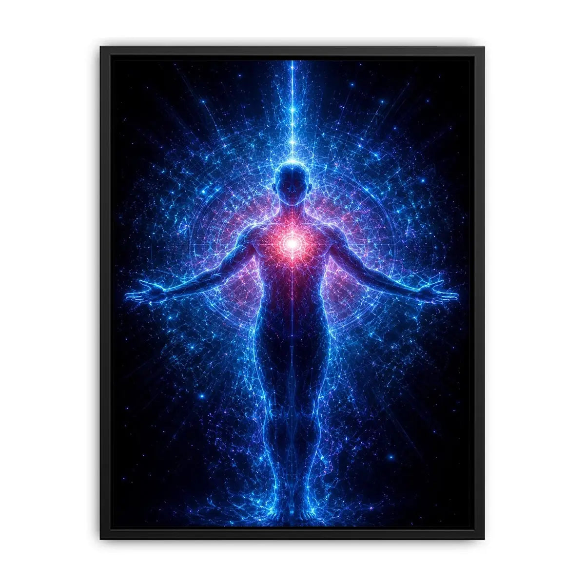   celestial human canvas art modern meditation decor