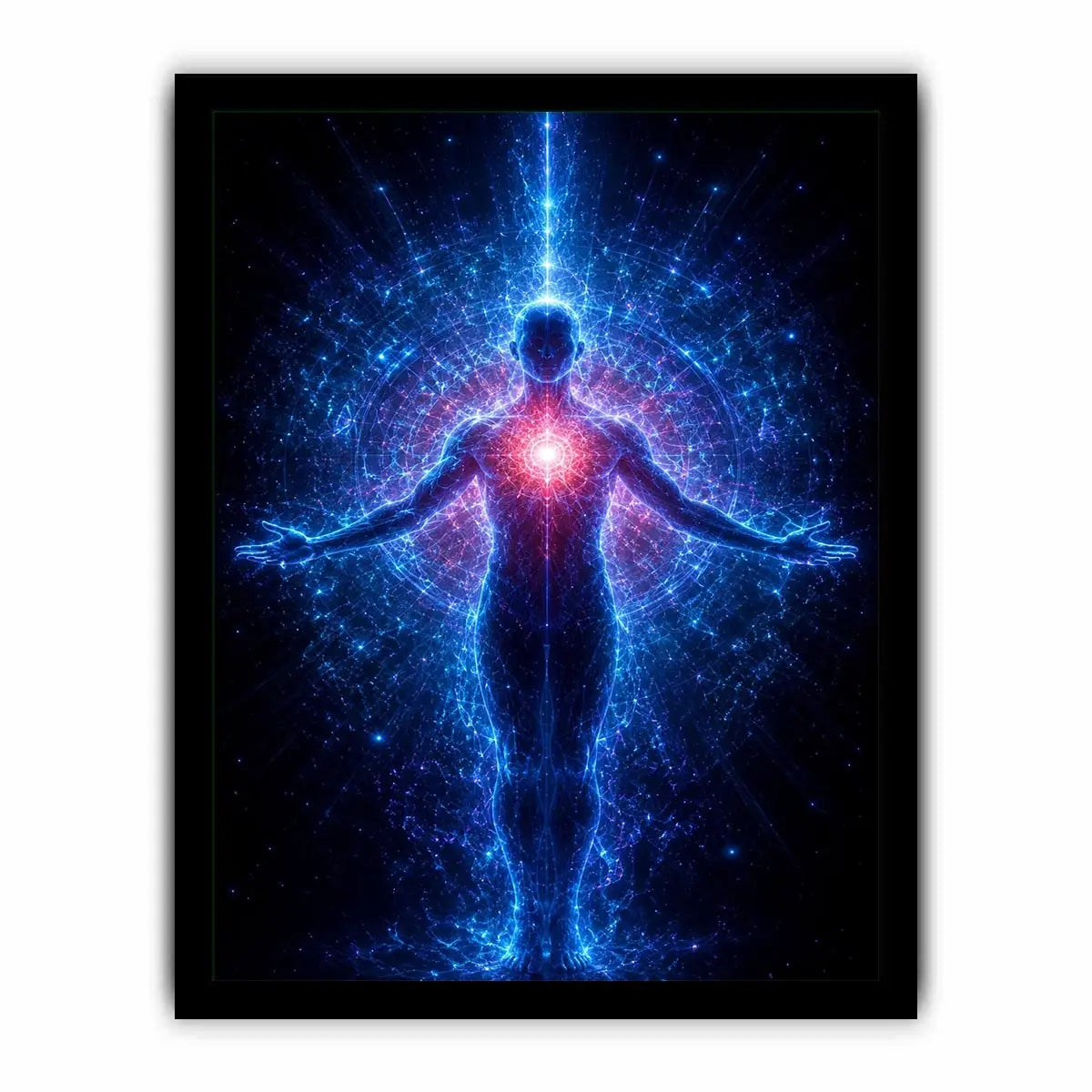   celestial human canvas art modern meditation decor