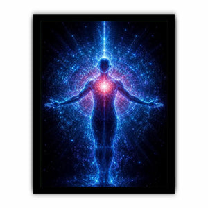   celestial human canvas art modern meditation decor